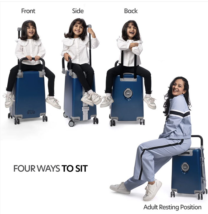 Almost new Buttbaby Sit and Go Cabin Luggage Carrier - Midnight Blue